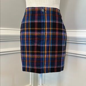 Hollister Blue and Orange Mini Pencil Skirt